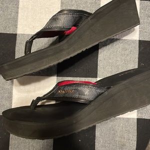 #9 - Coach wedge flip flops  Sz 8.5